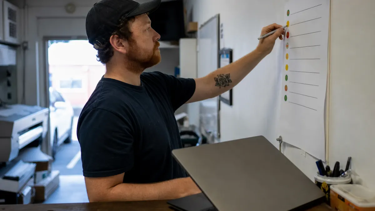 Website owner marks blank SEO priorities from a website crawler online crawl.